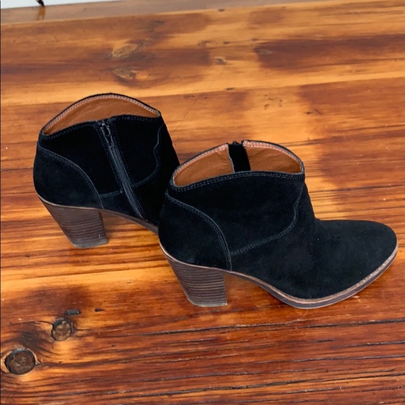 Lucky Brand Black Suede Booties size 7.5 - Picture 3 of 5